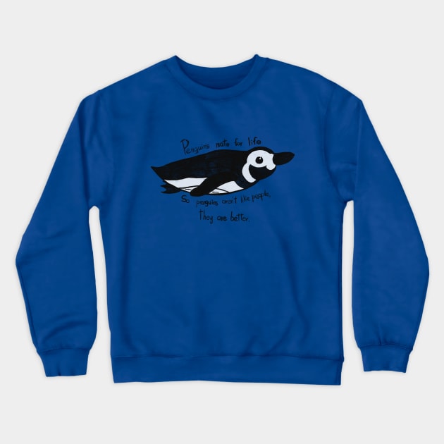 Penguins mate for life Crewneck Sweatshirt by Uwaki